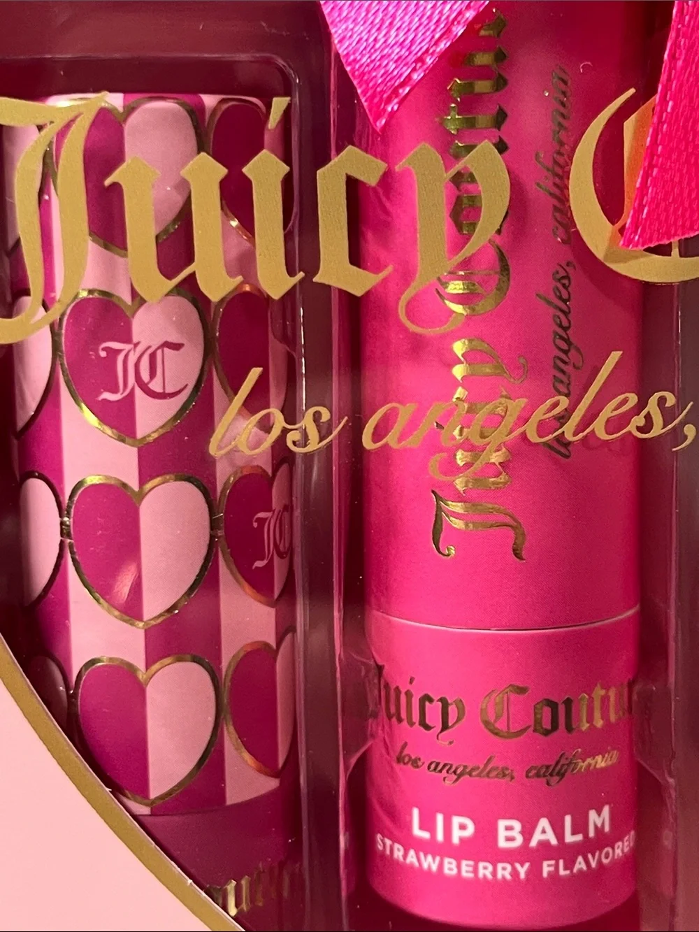 Juicy Couture Pink Lip Balm Set - Assorted Pink Shades
